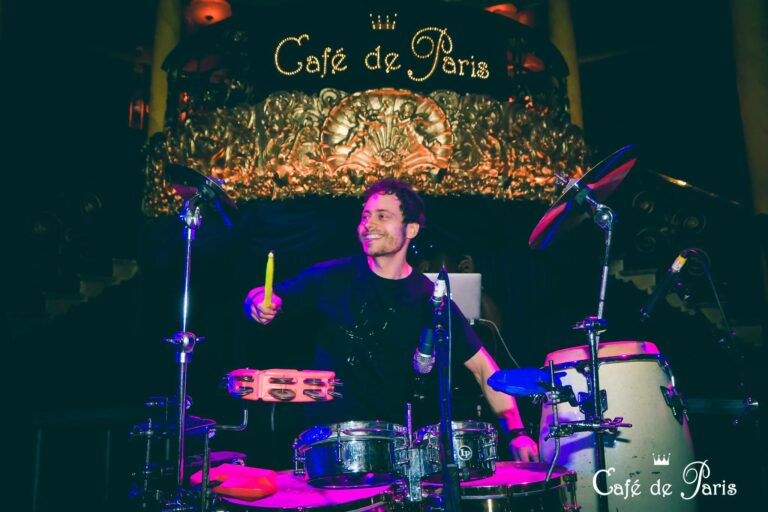 Ibiza Percussion party performing at cafe de paris