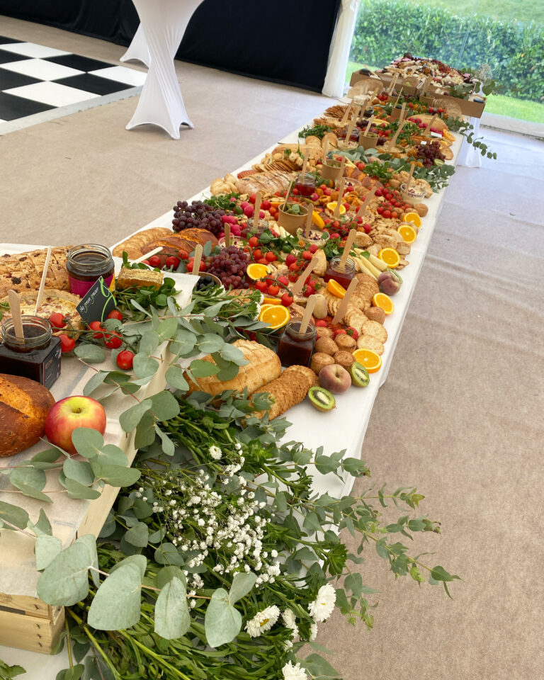 Grazing table set up by The Green Grazer, Grazing tables in leicestershire