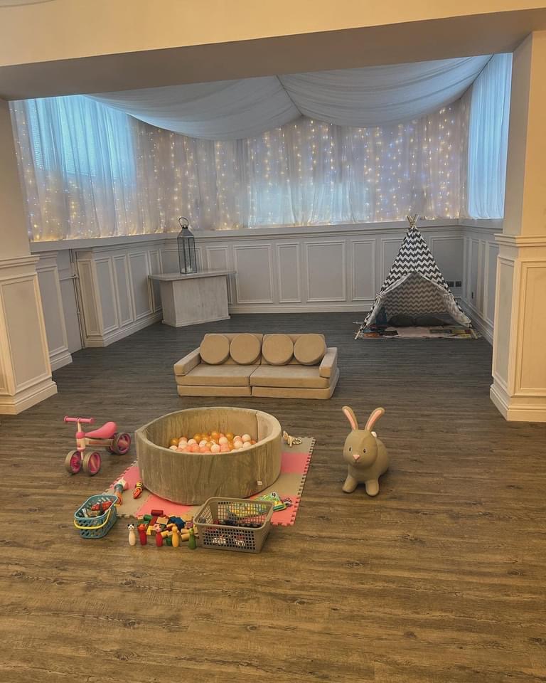 Tots & Ties, wedding childcare set up