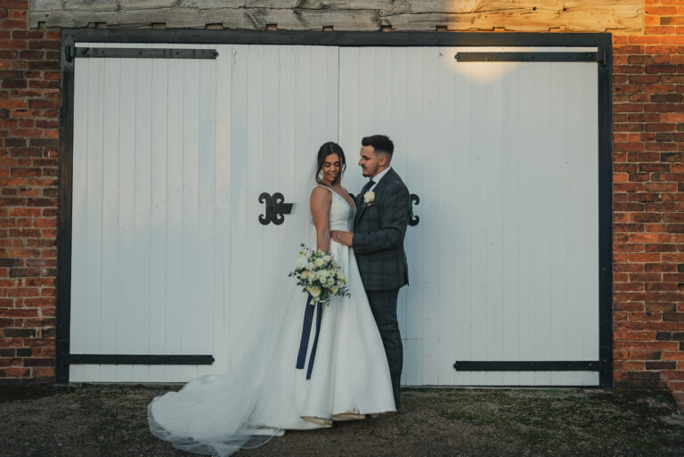 Bride and Groom posing by Furness Digital Photography
