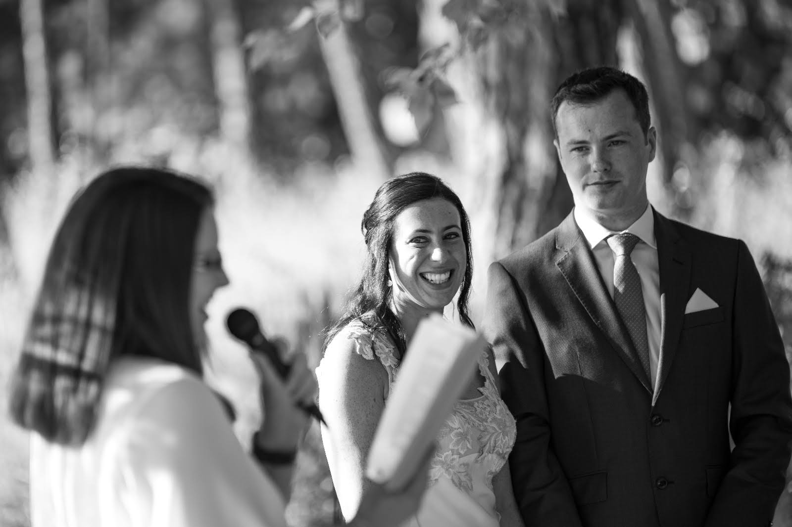 Gayle Armitage Celebrant with bride and groom