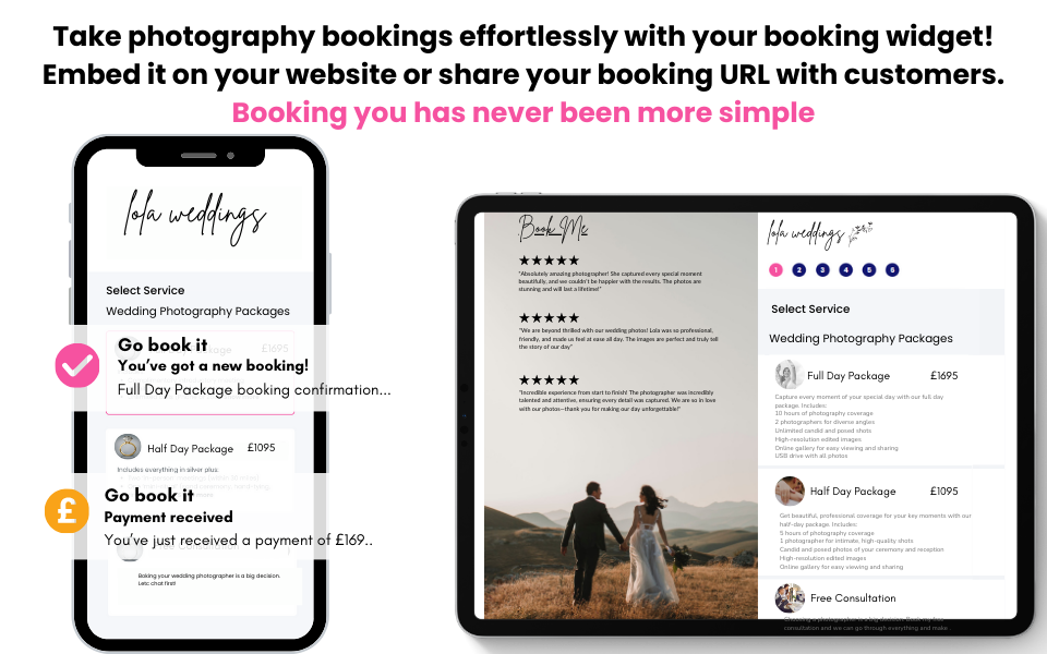 Instant bookings for photographers